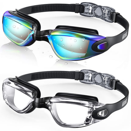 Aegend Swim Goggles, 2 Pack Swimming Goggles No Le