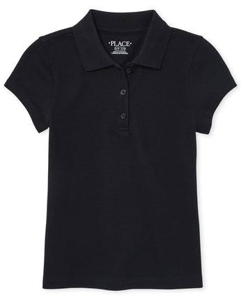 The Children's Place Girls' Uniform Pique Polo Bla