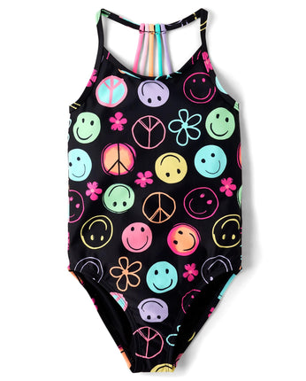 The Children's Place Girls' One Piece Swimsuit, Bl