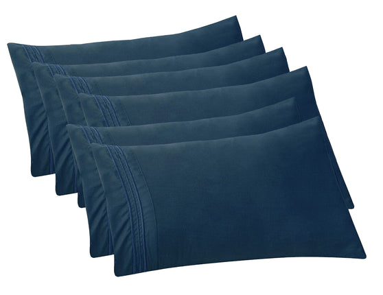 Elegant Comfort 6-Pack Solid Pillowcases 1500 Prem
