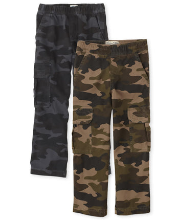 The Children's Place Boys' Pull on Cargo Pants, Ni
