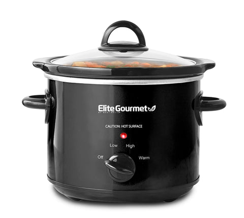 Elite Gourmet MST-350B# Electric Oval Slow Cooker,