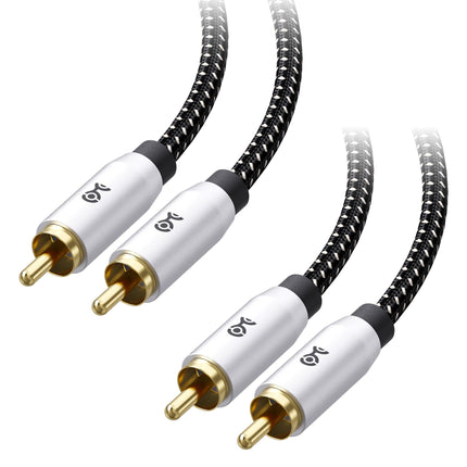 Cable Matters 2-Pack Subwoofer Cable 15 ft, Digita
