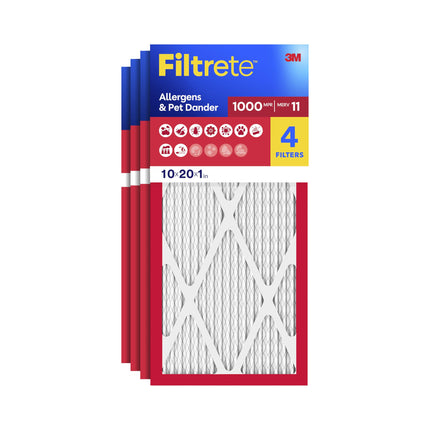 Filtrete 10x20x1 Air Filter, MPR 1000, MERV 11, Mi