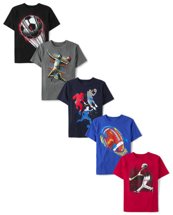 Children's Place Boys' Graphic T-Shirts, Multipack