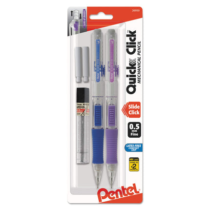 Pentel PD215LEBP2 QUICK CLICK Mechanical Pencil, H