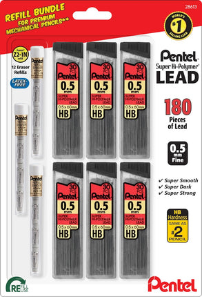 Pentel Eraser and Lead Refill Pack for Mechanical
