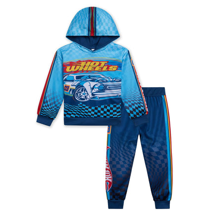 Hot Wheels Toddler Boys Fleece Pullover Hoodie and
