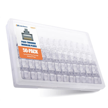 Cable Matters 50-Pack Cat 6 Pass-Through RJ45 Conn