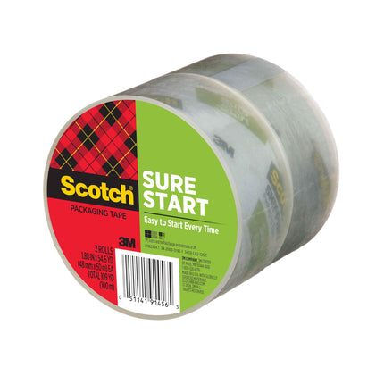 Scotch Sure Start Shipping Packaging Tape 1.88 x 5