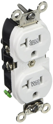 Leviton WBR20-W 20-Amp, 125-Volt, Wide Body Duplex
