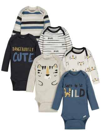 Onesies BrandUnisex Baby6-Pack Long Sleeve Bodysui
