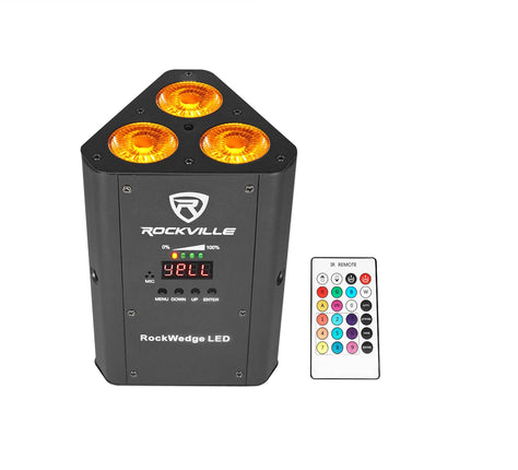 Rockville 54w RGBWA+UV Rechargeable Battery Wirele