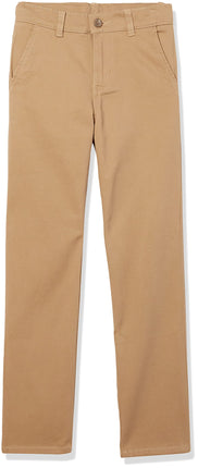 Izod Boys' School Uniform Twill Pants, Flat Front