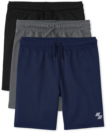 The Children's Place Boys' Basketball Shorts, Blac