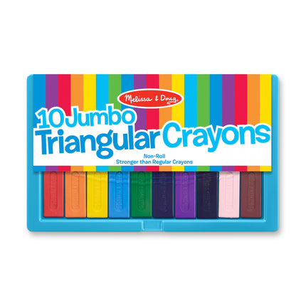 Melissa & Doug Jumbo Triangular Crayons - 10-Pack,