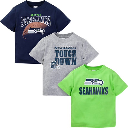 NFL Gerber Unisex Baby 3 Pack Short Sleeve Team Fa