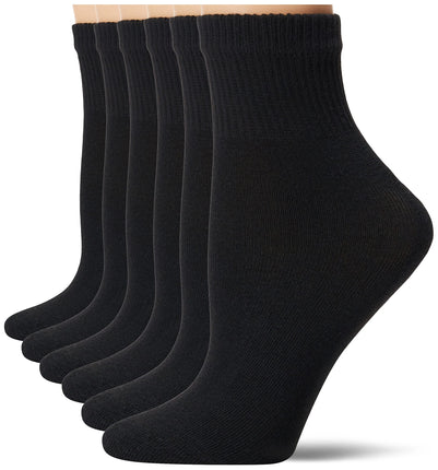 Hanes Women`s Ultimate 6-Pack Ankle Socks, 5-9, Bl