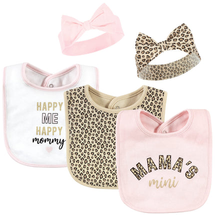 Hudson Baby Unisex Baby Cotton Bib and Headband or
