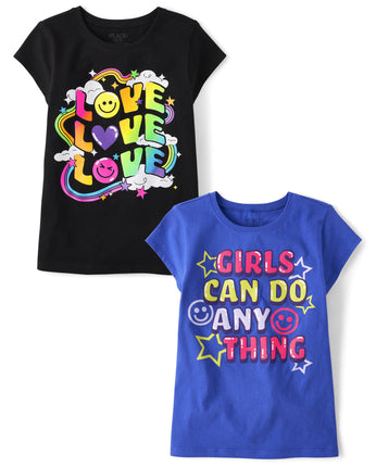The Children's Place Girl Power Short Sleeve Graph