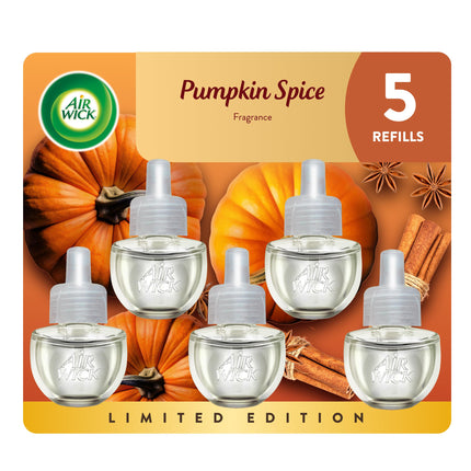 Air Wick Plug in Scented Oil Refill, 5 ct, Pumpkin