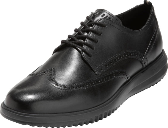 Cole Haan Men's Grand+ Wingtip Oxfords, Black Leat