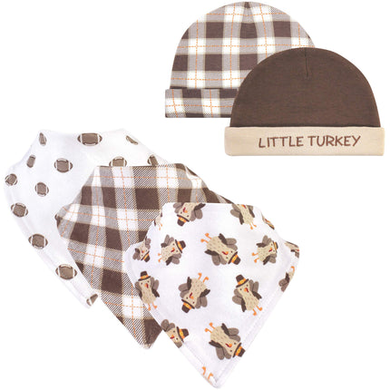 Hudson Baby Unisex Baby Cotton Bib and Headband or