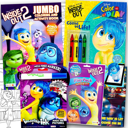 Disney Inside Out 2 Coloring Book Set - Bundle of