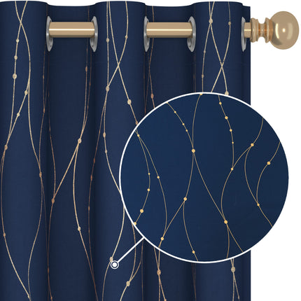 Deconovo Blackout Curtains Grommet Top Thermal Ins