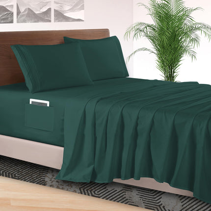 Elegant Comfort 4-Piece Bed Sheet Set - Luxury Bed