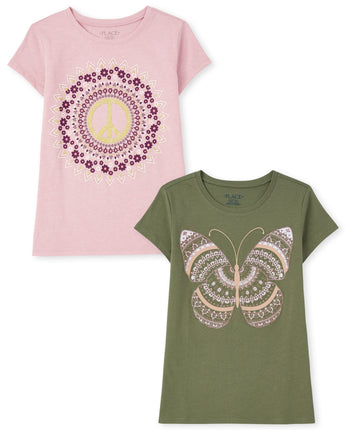 The Children's Place Girls' Short Sleeve Graphic T