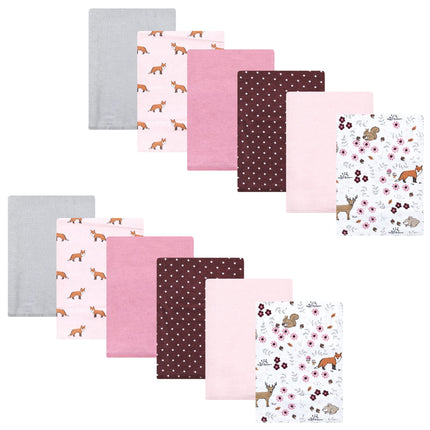 Hudson Baby Unisex Baby Cotton Flannel Burp Cloths