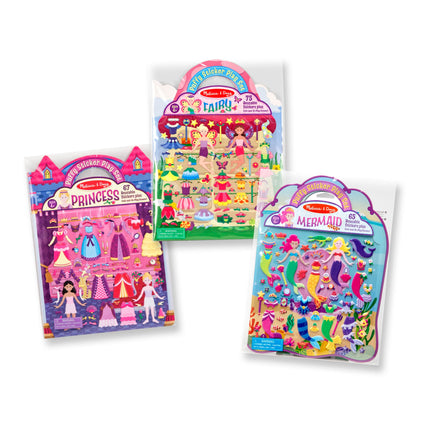Melissa & Doug Puffy Sticker Activity Books Set: P
