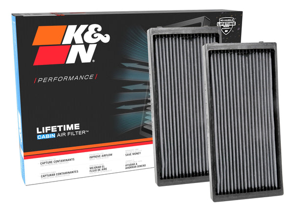 K&N LIFETIME Cabin Air Filter: Premium, Washable,
