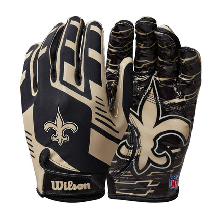 Wilson NFL Stretch Fit Football Gloves - Youth, Ne