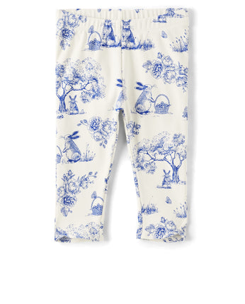 Gymboree Girls' and Toddler Capri Leggings, Cream