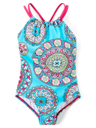 Kanu Surf Girls' Jasmine Beach Sport Halter One Pi