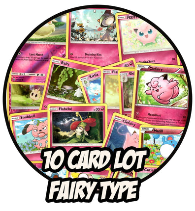Pokemon -10 Card Lot - Fairy Type Only - No Duplic