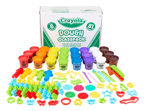 Crayola Assorted Dough Classpack with Tools, 8 Col