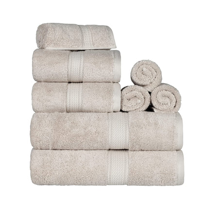 Superior Egyptian Cotton Pile 8 Piece Towel Set, I