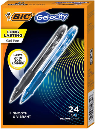 BIC SUPER SMOOTH Gel-ocity gel pens, Bulk Pack Of