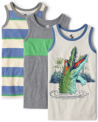 The Children's Place Big Boys' Tank Top, Gators, X