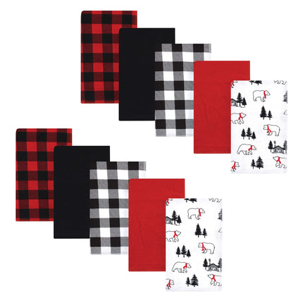 Hudson Baby Unisex Baby Cotton Flannel Burp Cloths