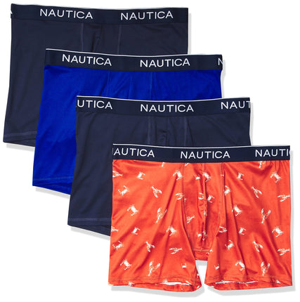 Nautica Men's 4 Pack Micro Boxer Briefs, 2 Peacoat