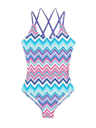 Kanu Surf Girls' Reese UPF 50 Beach Sport Criss-Cr