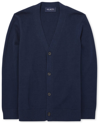 The Children's Place Boys' Uniform Cardigan, Tidal