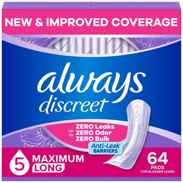 Always Discreet Adult Incontinence Pads for Women,