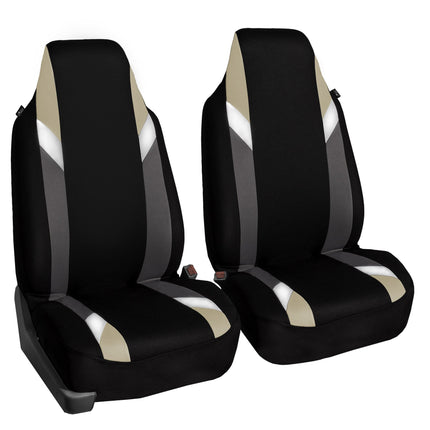 FH Group Front Set Cloth Car Seat Covers for Bucke
