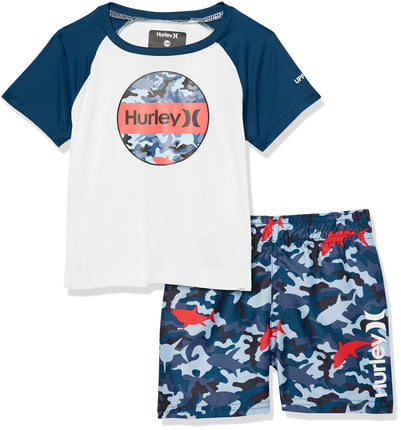 Hurley Boys' Baby and Toddler Swim Suit 2-Piece Ou