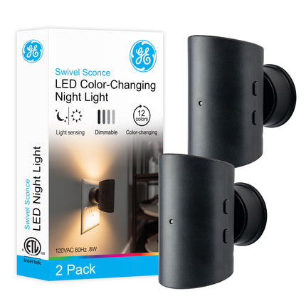 GE Directional Swivel Sconce Night Light, Plug-in,